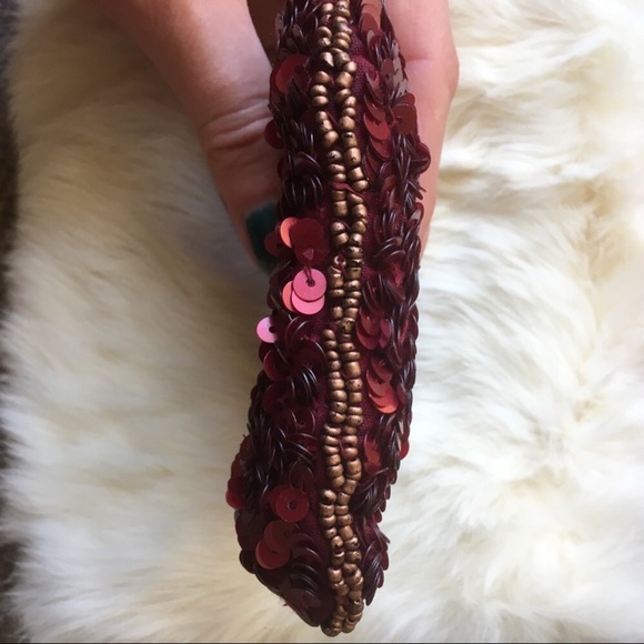 🐙 Milson & Louis Beaded sequined silk coin purse - Picture 4 of 7